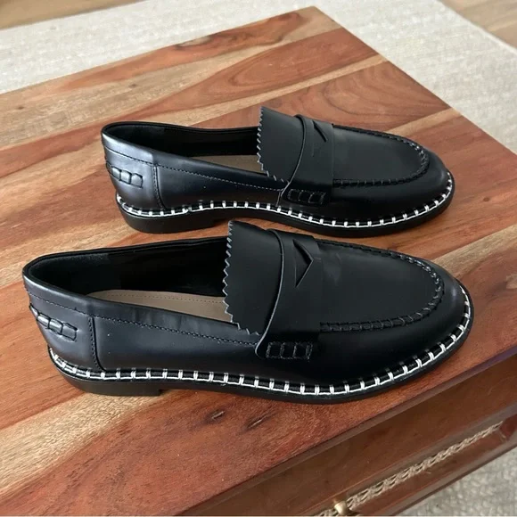 New Schutz Christie Studded Loafers - Picture 2 of 5